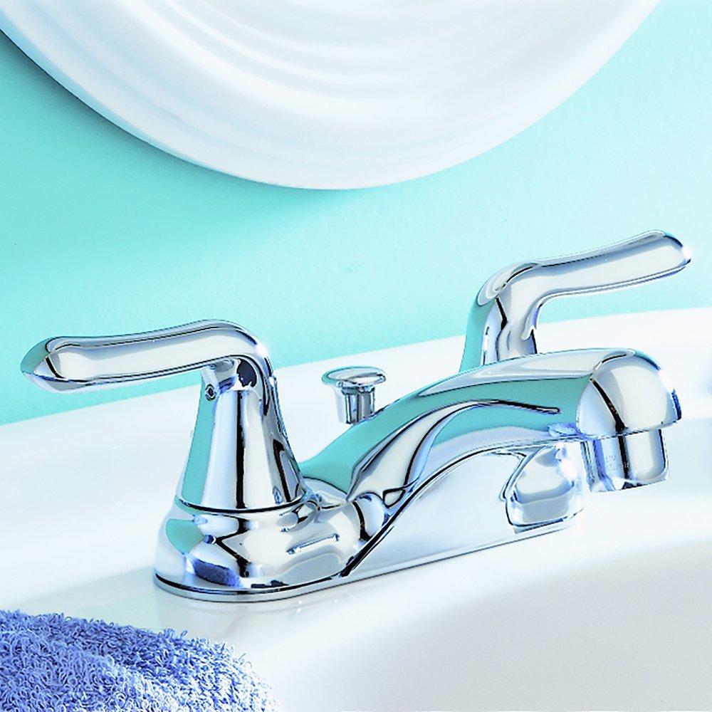 American Standard Polished Chrome Two Handle Centerset Bathroom Sink Faucet 