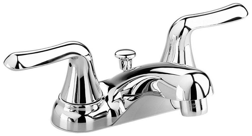 American Standard Polished Chrome Two Handle Centerset Bathroom Sink Faucet 