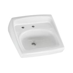 20-1/2 in. Wall Mount Rectangular Vitreous China Bathroom Sink in White