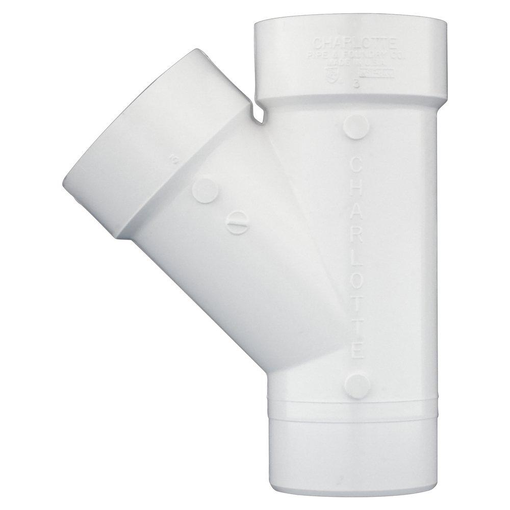White PVC DWV Street Wye 