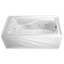 60 x 32 in. 55 gal 3-Wall Alcove Bathtub with Left Hand Drain in White