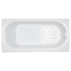 60 in. x 34 in. Soaker Alcove Bathtub with Left Drain in White