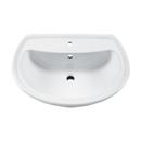 24-1/2 x 20 in. Oval Pedestal Bathroom Sink in White