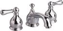 3-Hole Widespread Bathroom Faucet with Double Lever Handle in Polished Chrome
