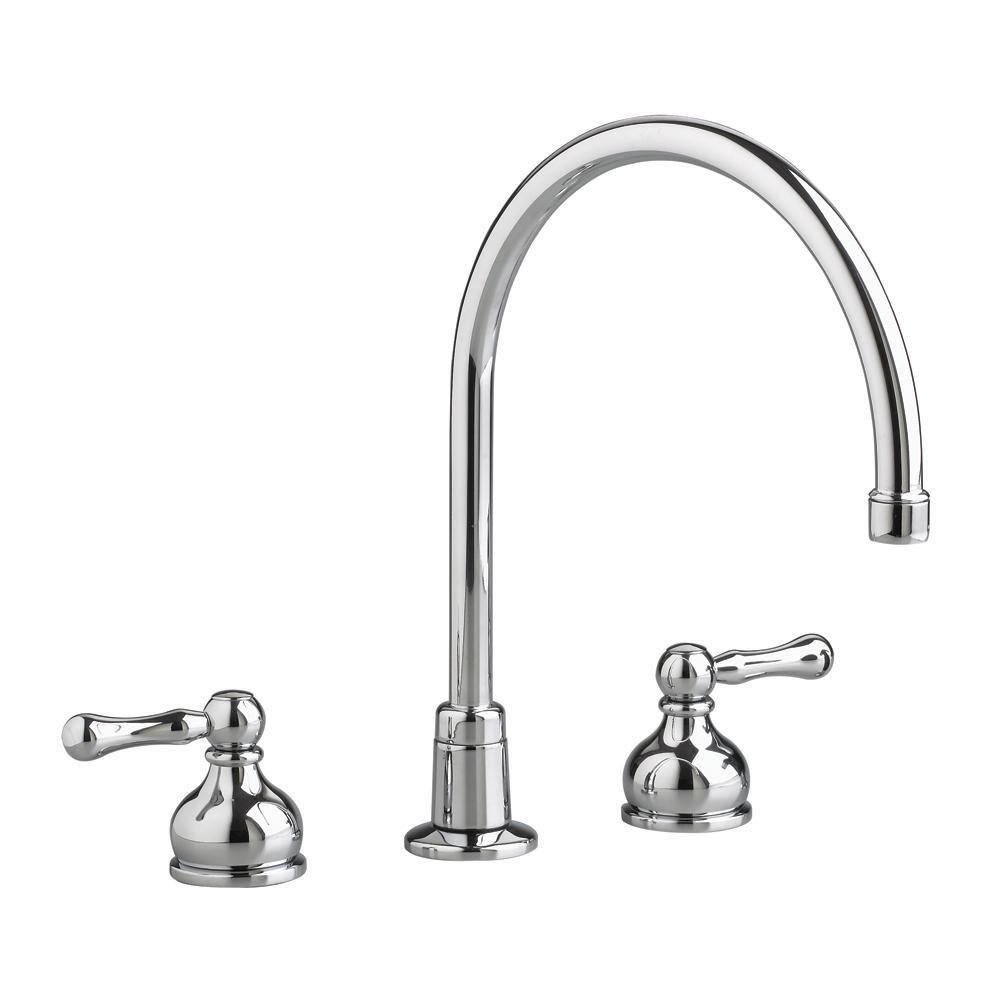 American Standard Polished Chrome 2.2 gpm Gooseneck Back Mount Kitchen Faucet 