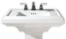 27 x 21-1/4 in. Rectangular Pedestal Bathroom Sink in Linen