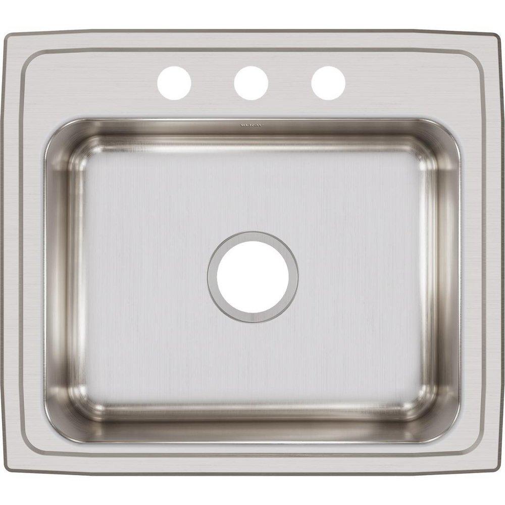 Elkay Lustrous Satin 22 x 19-1/2 in. Stainless Steel Single Bowl Drop-in Kitchen Sink in Lustrous Satin 