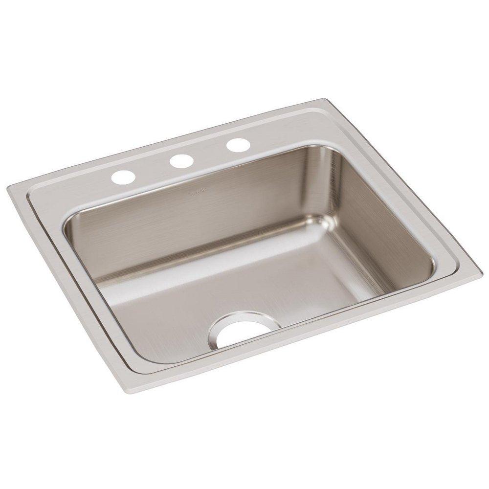 Elkay Lustrous Satin 22 x 19-1/2 in. Stainless Steel Single Bowl Drop-in Kitchen Sink in Lustrous Satin 