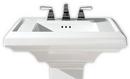 24 x 20-1/4 in. Rectangular Pedestal Bathroom Sink in Linen
