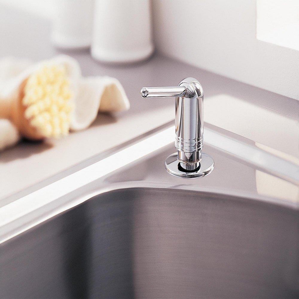 American Standard Polished Chrome Liquid Soap Dispenser 