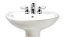24-1/2 x 20 in. D-shaped Pedestal Bathroom Sink in Linen