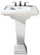 24 x 20 in. Rectangular Pedestal Sink and Base in White