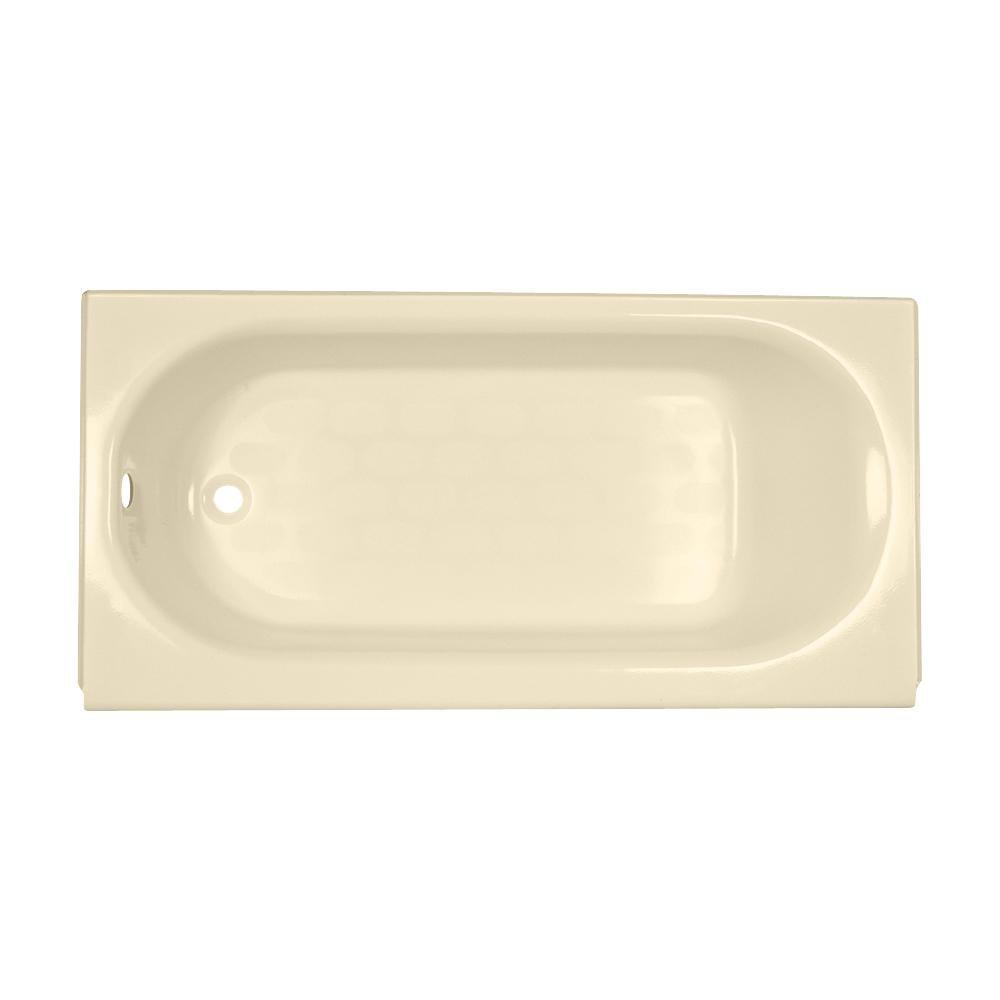 American Standard Bone 60 x 34 in. Left Hand Drain Bath Tub 