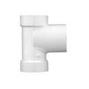 White PVC DWV Sanitary Tee with 2 