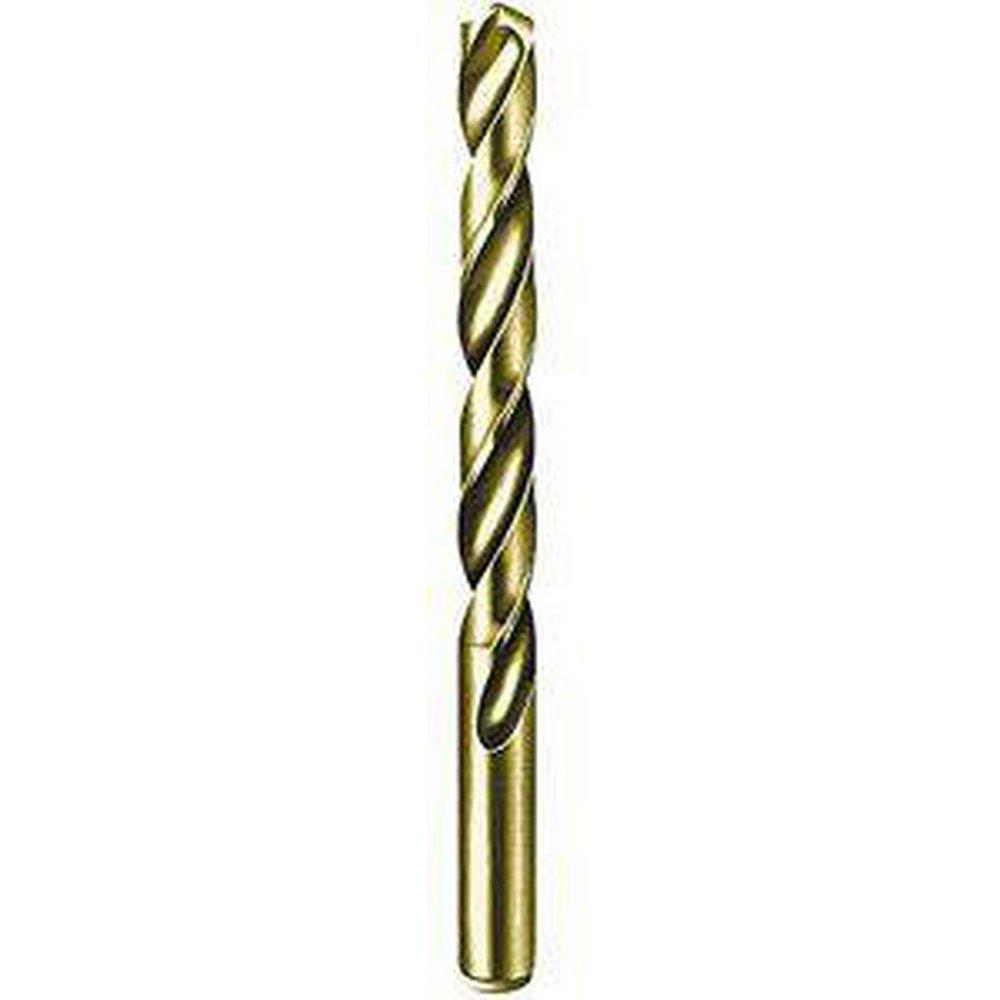 Precision Twist Drill Gold 9/64 x 9/64 in. Straight Jobber 1 Piece 
