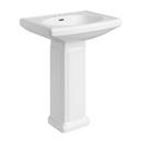 25-1/2 x 19-5/8 in. Pedestal Sink Base in White