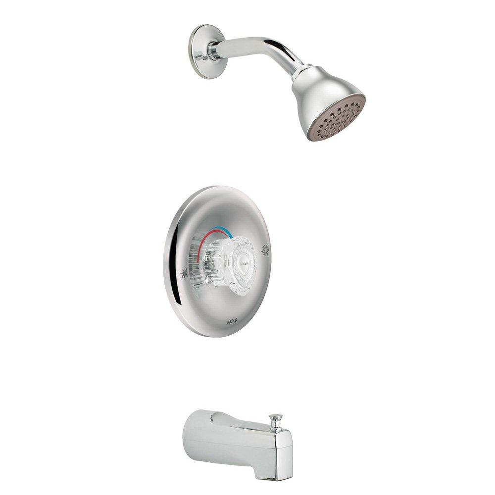 Moen Polished Chrome Single Handle Single Function Bathtub & Shower Faucet 