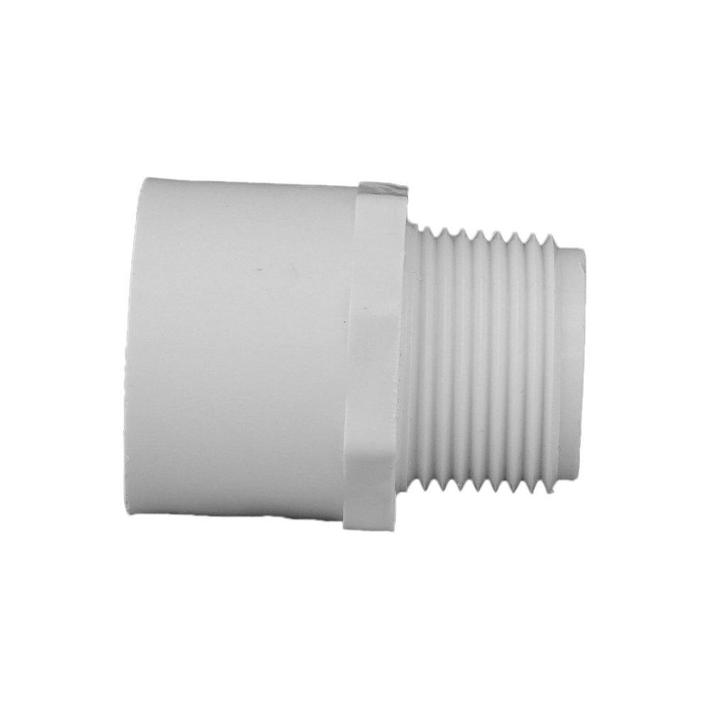 White PVC Schedule 40 Male Adapter 