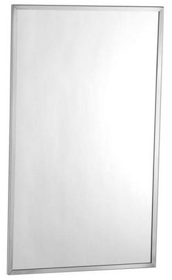 36 x 24 in. Stainless Steel Channel Frame Glass Mirror