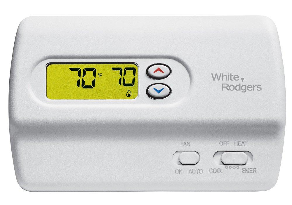 White-Rodgers White 2H/1C Non-programmable Thermostat 