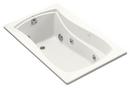 60 x 36 in. Alcove Whirlpool Tub with Integral Flange, Heater and Left Hand Drain in White