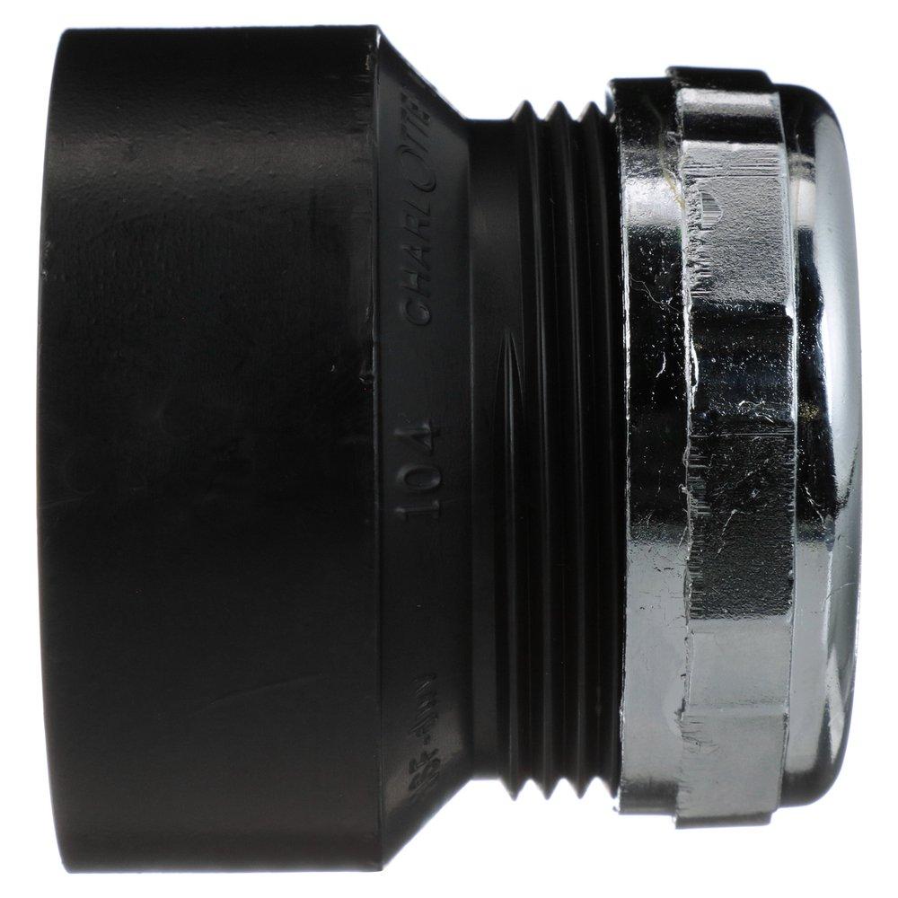 Black ABS DWV Slip Joint Female Trap Adapter with Washer & Chrome Nut 