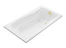 White 66 x 35-7/8 in. Thermal Air Drop-In Bathtub with Right Drain 