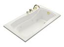 66 x 35-7/8 in. Combo Drop-In Bathtub with Reversible Drain in White