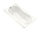 72 x 36 in. Alcove Whirlpool Tub with Integral Flange and Left Hand Drain in White
