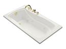 66 x 35-7/8 in. Thermal Air Drop-In Bathtub with Left Drain in White