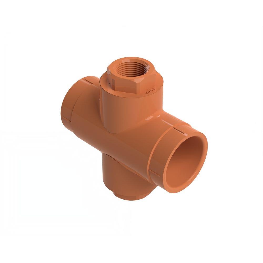 Tyco Orange Slip x Slip x FNPT x FNPT Schedule 40 Standard Domestic CPVC Reducing Cross in Orange 