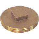 3-1/2 in. Brass Straight Raised Square Head Plug