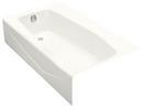 KOHLER White 60 x 34-1/4 in. Soaker Alcove Bathtub Left Drain 