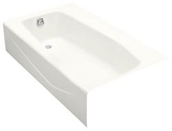 60 in. x 34 in. Soaker Alcove Bathtub with Left Drain in White