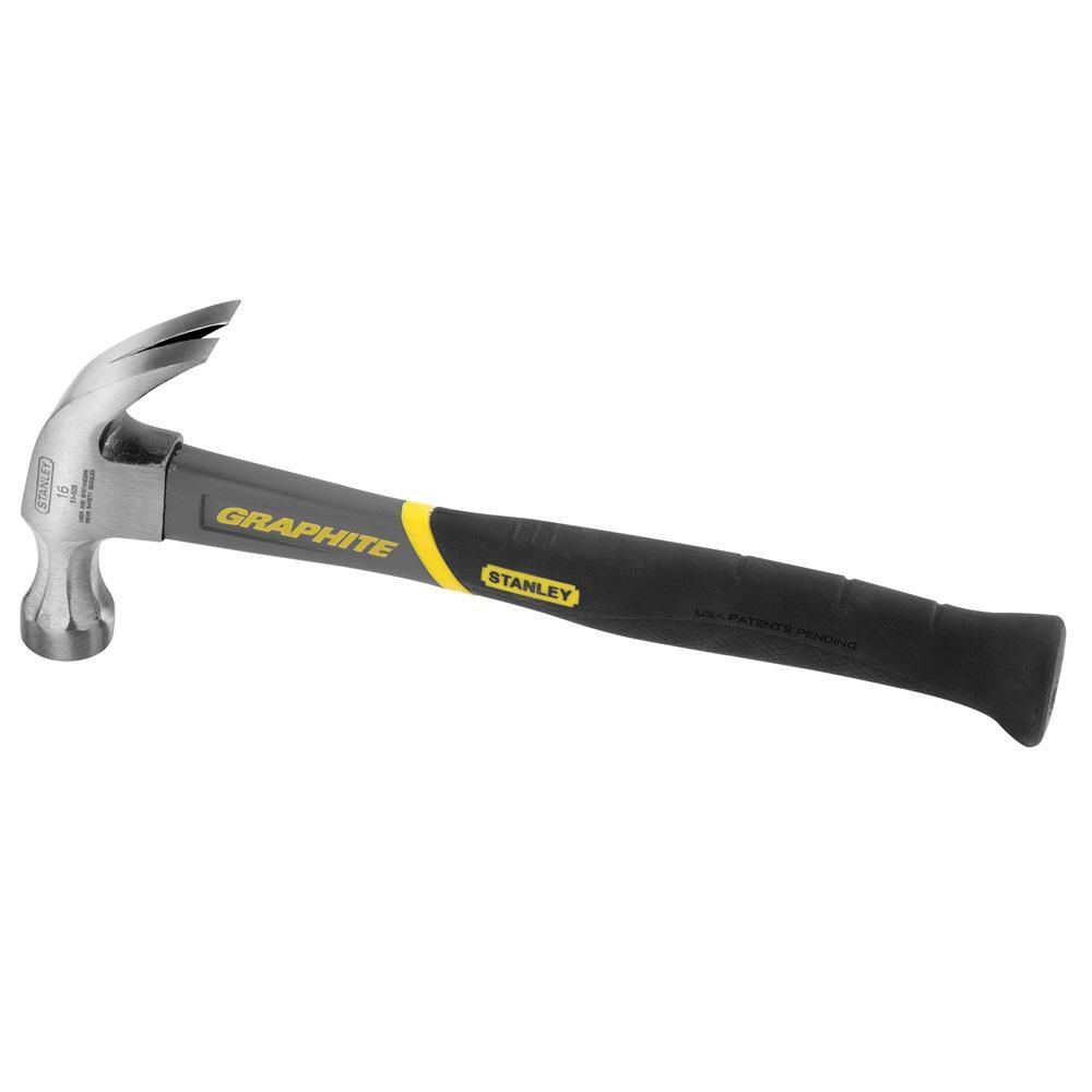 Stanley Black Graphite 16 oz. Claw Hammer 