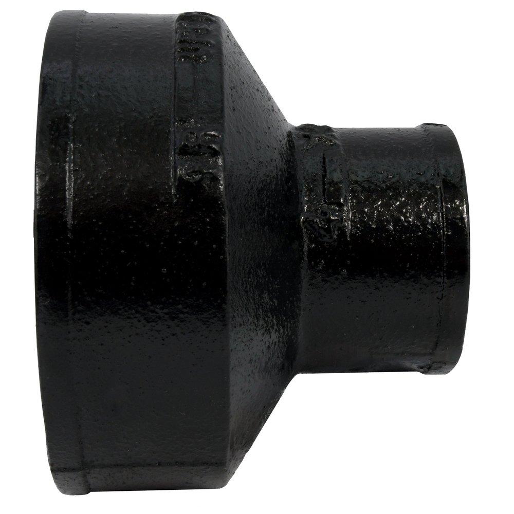Black No Hub Cast Iron Reducer Short Concentric 