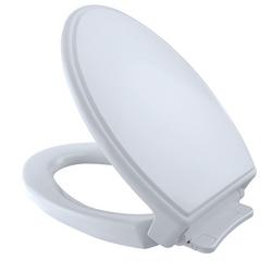 Elongated Closed Front Toilet Seat with Cover in Cotton
