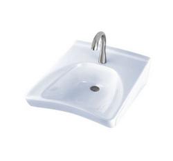 20-1/2 in. Wall Mount Rectangular Vitreous China Bathroom Sink in Cotton