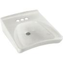 TOTO Cotton 20-1/2 x 27 in. 3 Hole 1-Bowl Wall Mount Vitreous China Rectangular Bathroom Sink 