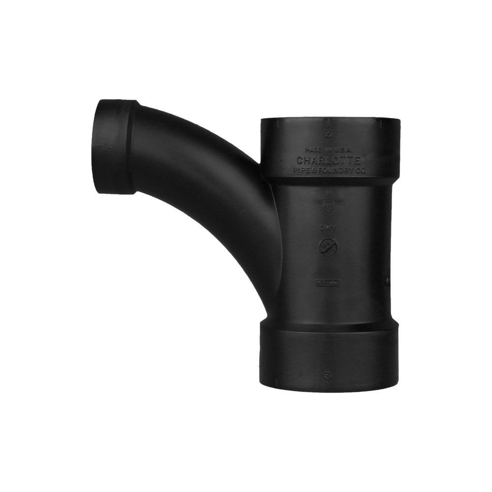Black ABS DWV Combination Wye 