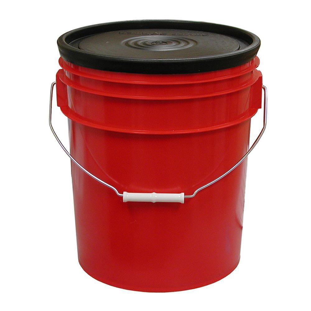 Jones Stephens Red 5 gal. Bucket with 1-Large 4-Small Tray 