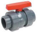 Matco-Norca Grey Plastic and Rubber Full Port Solvent Weld x Threaded 150# Ball Valve 