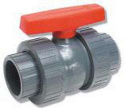 1 in. Plastic and Rubber Full Port Solvent Weld x Threaded 150# Ball Valve