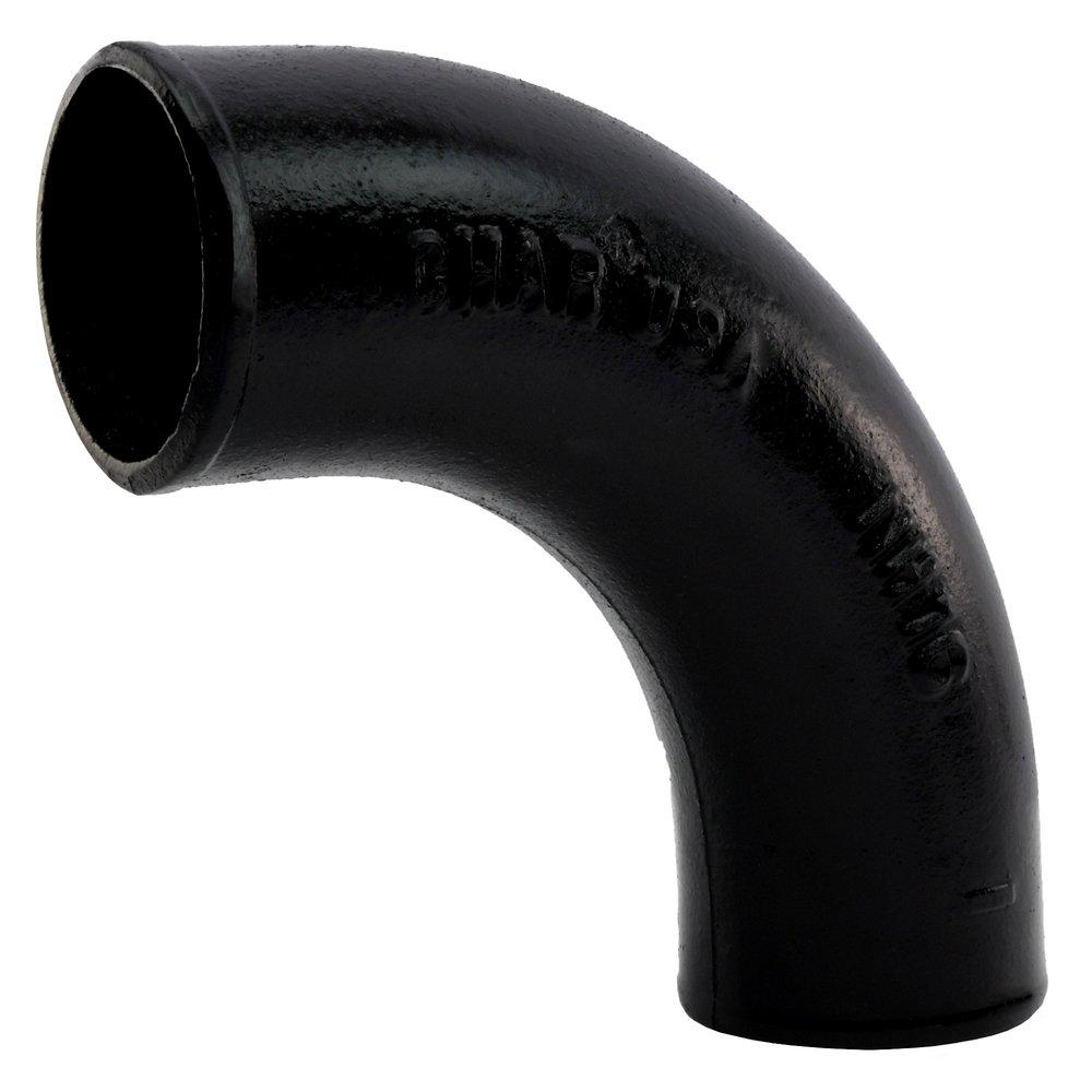 Black No Hub 90 Degree Cast Iron Short Sweep 1/4 Bend 