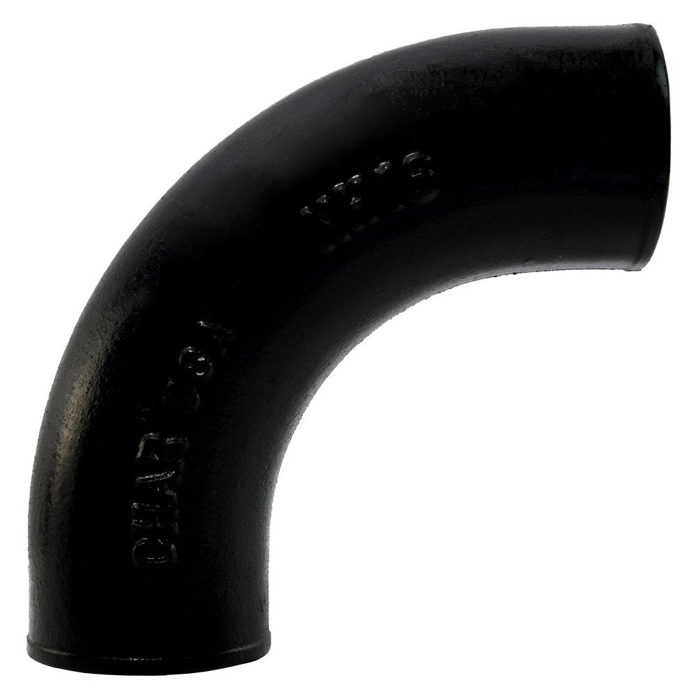 Black No Hub 90 Degree Cast Iron Short Sweep 1/4 Bend 
