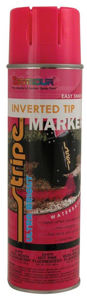 Seymour of Sycamore Fluorescent Hot Pink 20 oz. Upside Down Marking Spray Paint 
