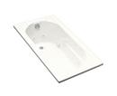 KOHLER White 60 x 32 in. Whirlpool Drop-In Bathtub with Reversible Drain 