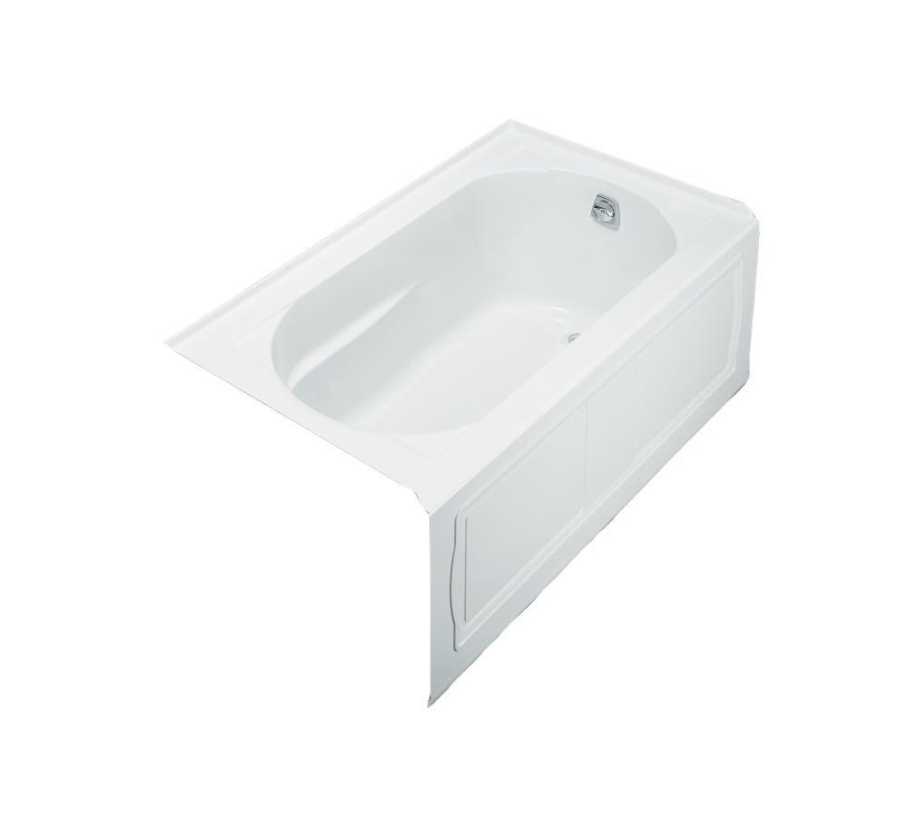 KOHLER White 60 x 32 in. Whirlpool Alcove Bathtub Right Drain 