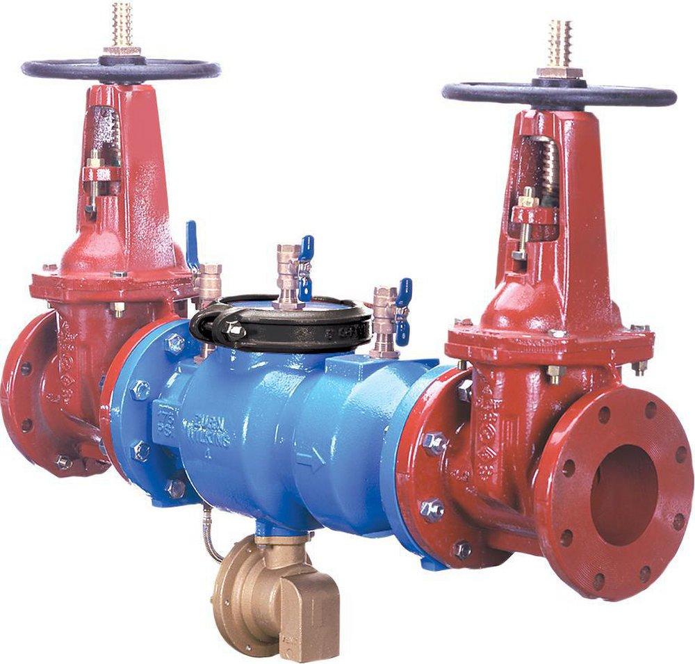 Zurn Wilkins Red Ductile Iron Flanged 350 psi Backflow Preventer 