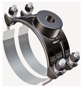 Romac Industries 18 in. IP Double Stainless Steel Strap Nylon Saddle 